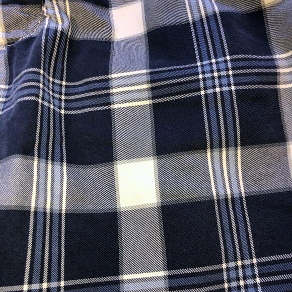 Abercrombie & Fitch Shorts Plaid Blue White Button Fly Mens Size 33 - Picture 3 of 12